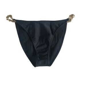 NWT Cia Maritima Black & Gold Bikini Bathing Suit Bottoms size XL